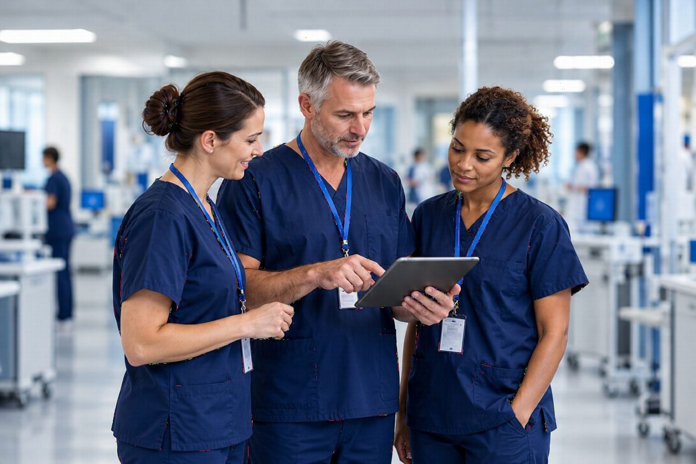Elective Services clinicians reviewing a patient plan together