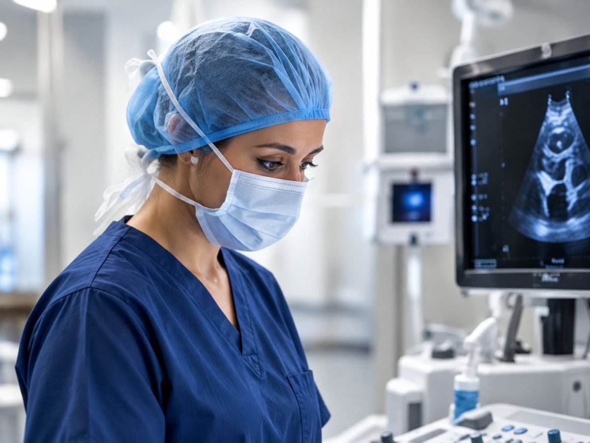 Elective Services sonographer carrying out a diagnostic scan