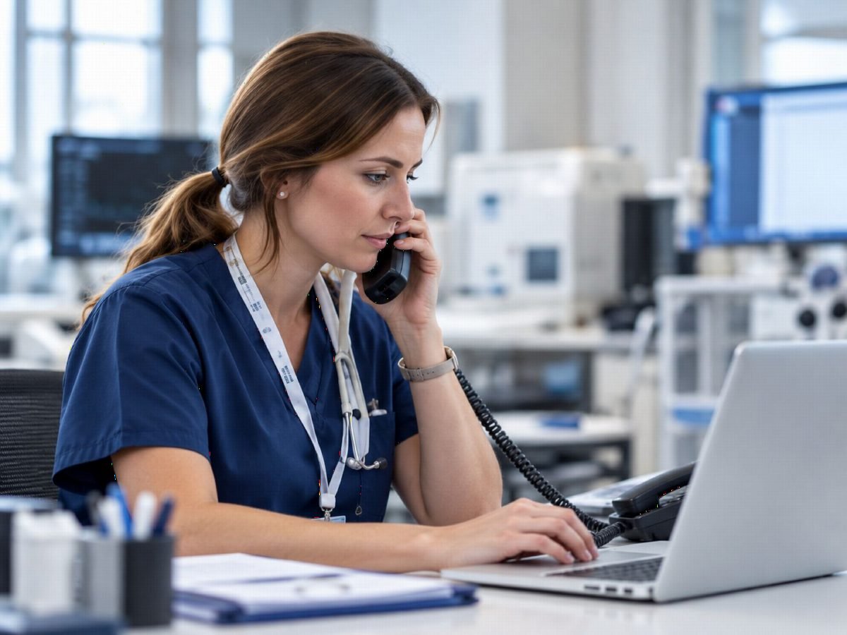 Coordinator booking patient appointments by phone